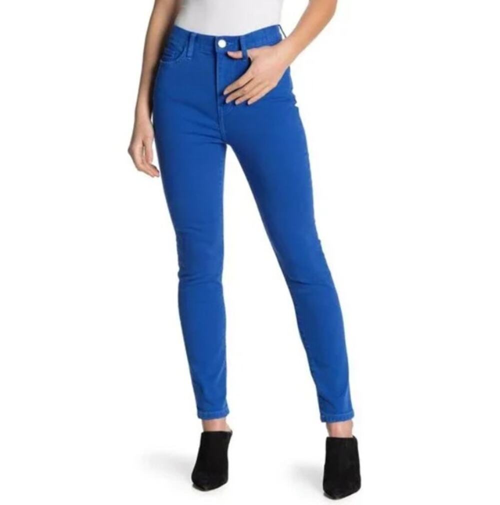 CURRENT ELLIOTT nautical blue bright ultra high waist skinny slim jeans pants
